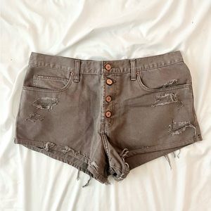 Abercrombie & Fitch High Rise Denim Shorts